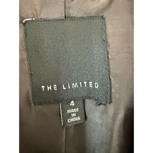 The Limited Women's Dark Brown Blazer Suit Jacket Polyester Rayon Stretch Size 4 - Picture 4 of 12
